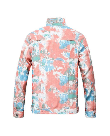 Distressed Floral Tie Dye Denim Jackets - Constantly Create Shop